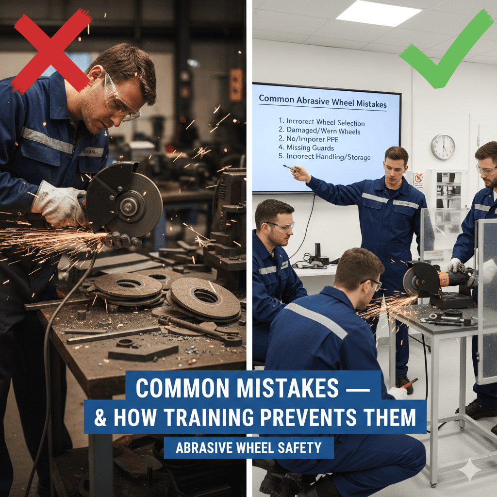Common Mistakes When Using Abrasive Wheels — And How Training Prevents Them