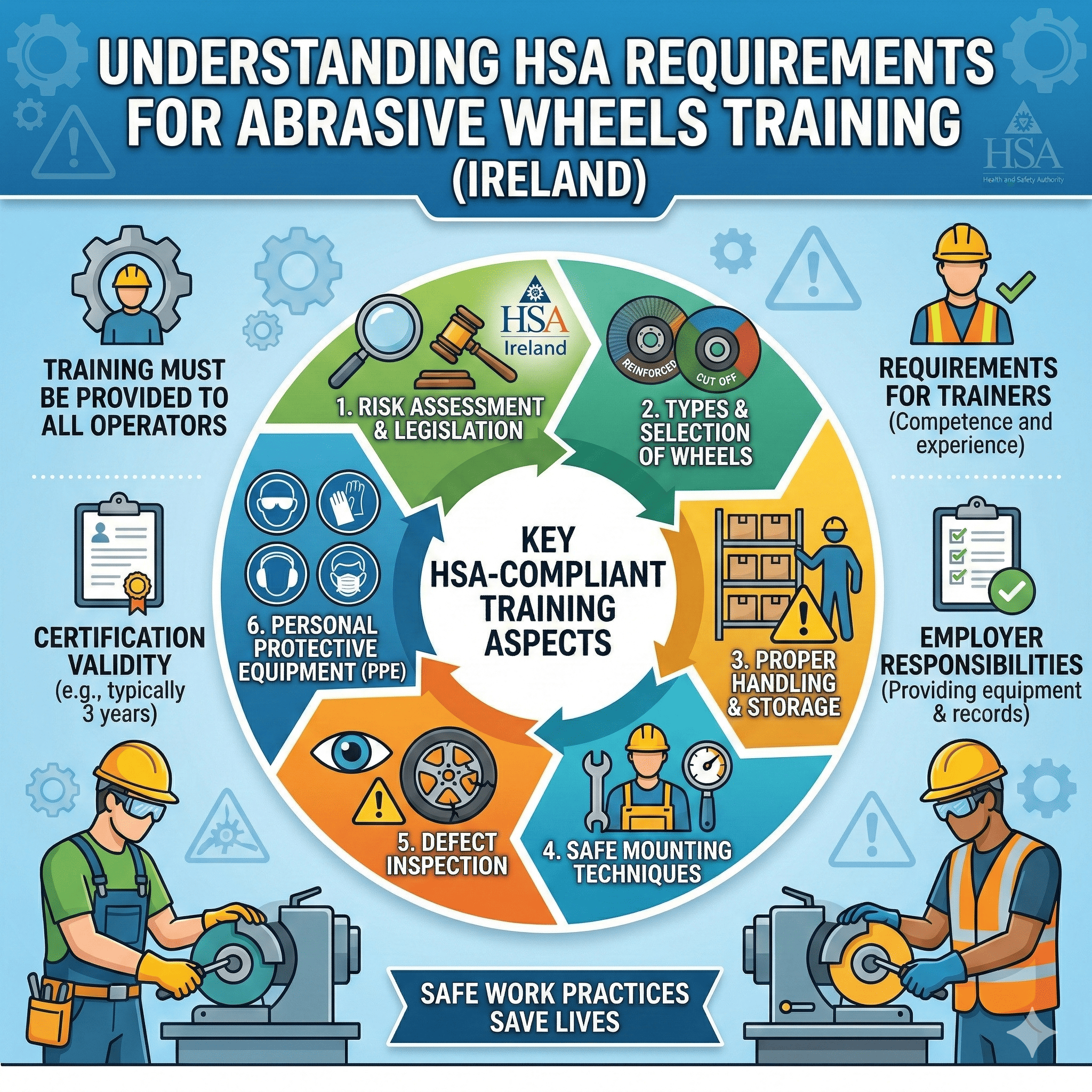 Understanding HSA Requirements for Abrasive Wheels Ireland Training