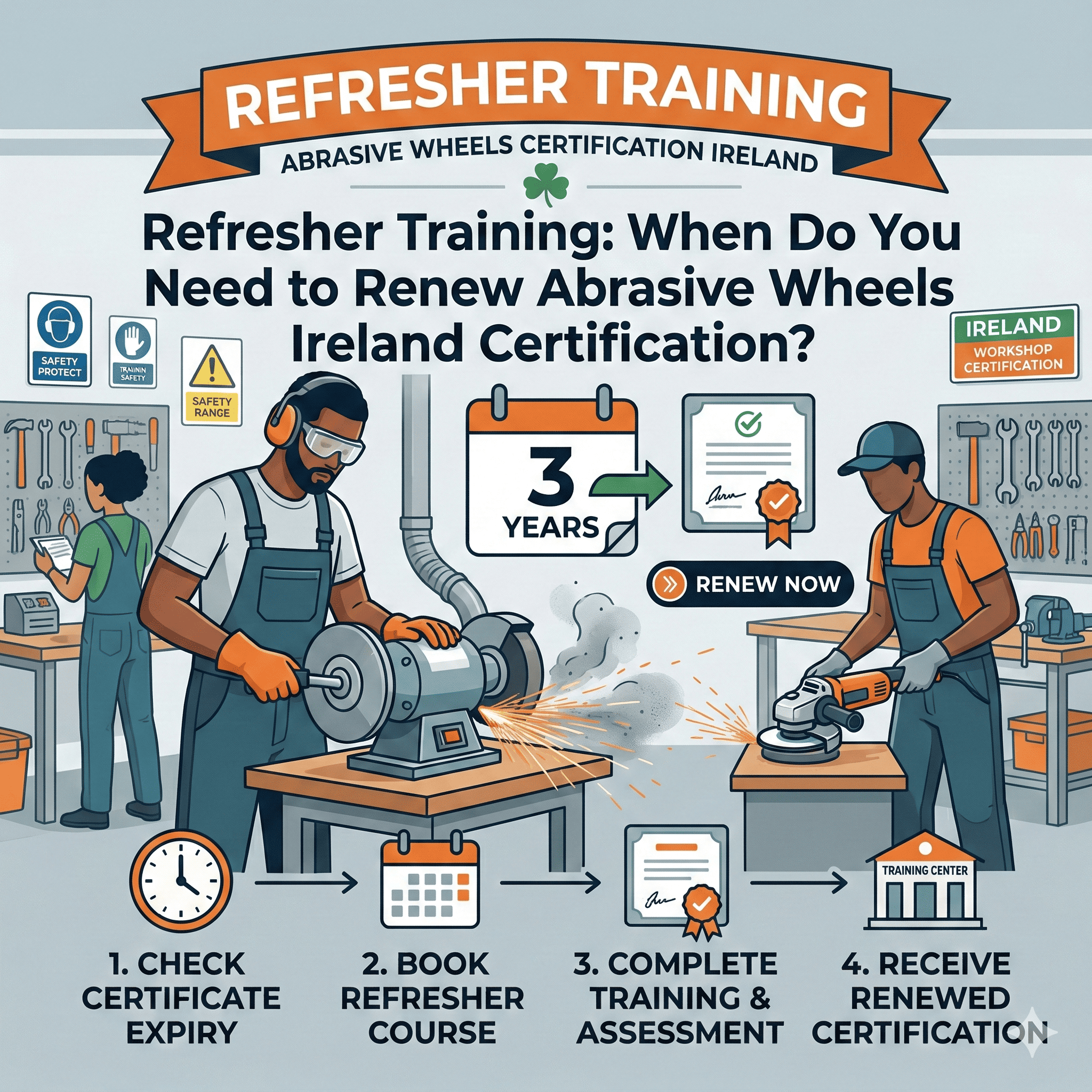 Refresher Training: When Do You Need to Renew Abrasive Wheels Ireland Certification?