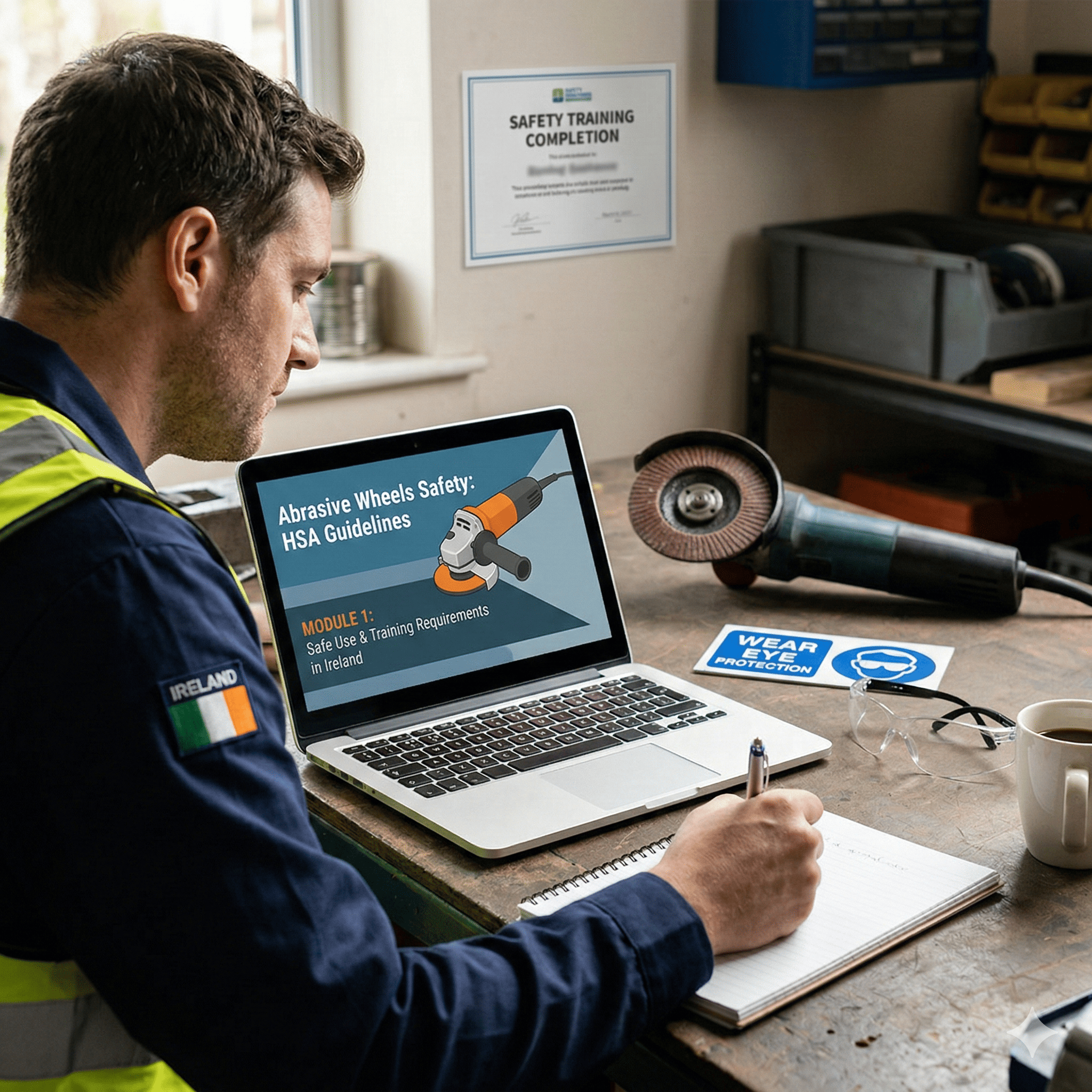 Online Abrasive Wheels Ireland Courses: Are They HSA Compliant?