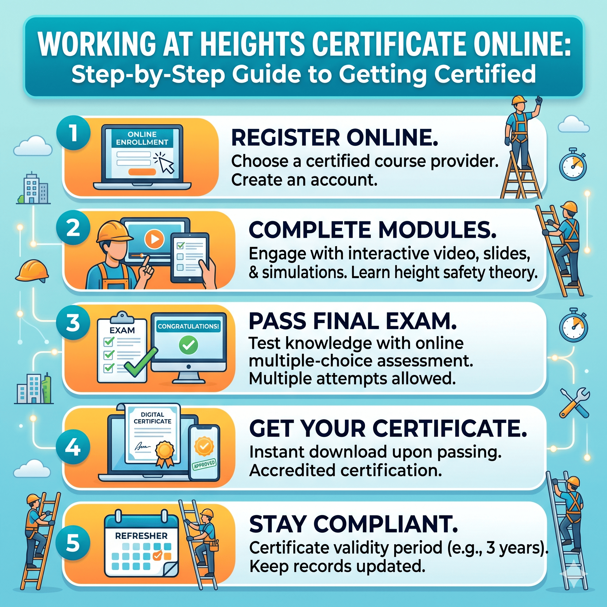 Working at Heights Certificate Online: Step-by-Step Guide to Getting Certified