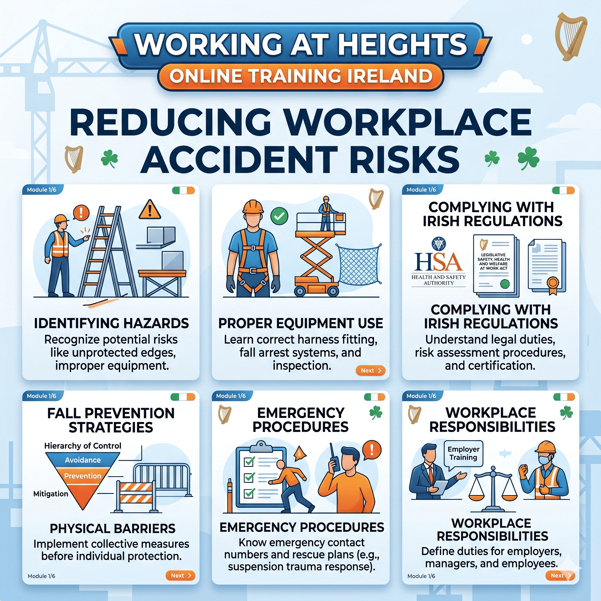 Working at Heights Online Training Ireland: Reducing Workplace Accident Risks