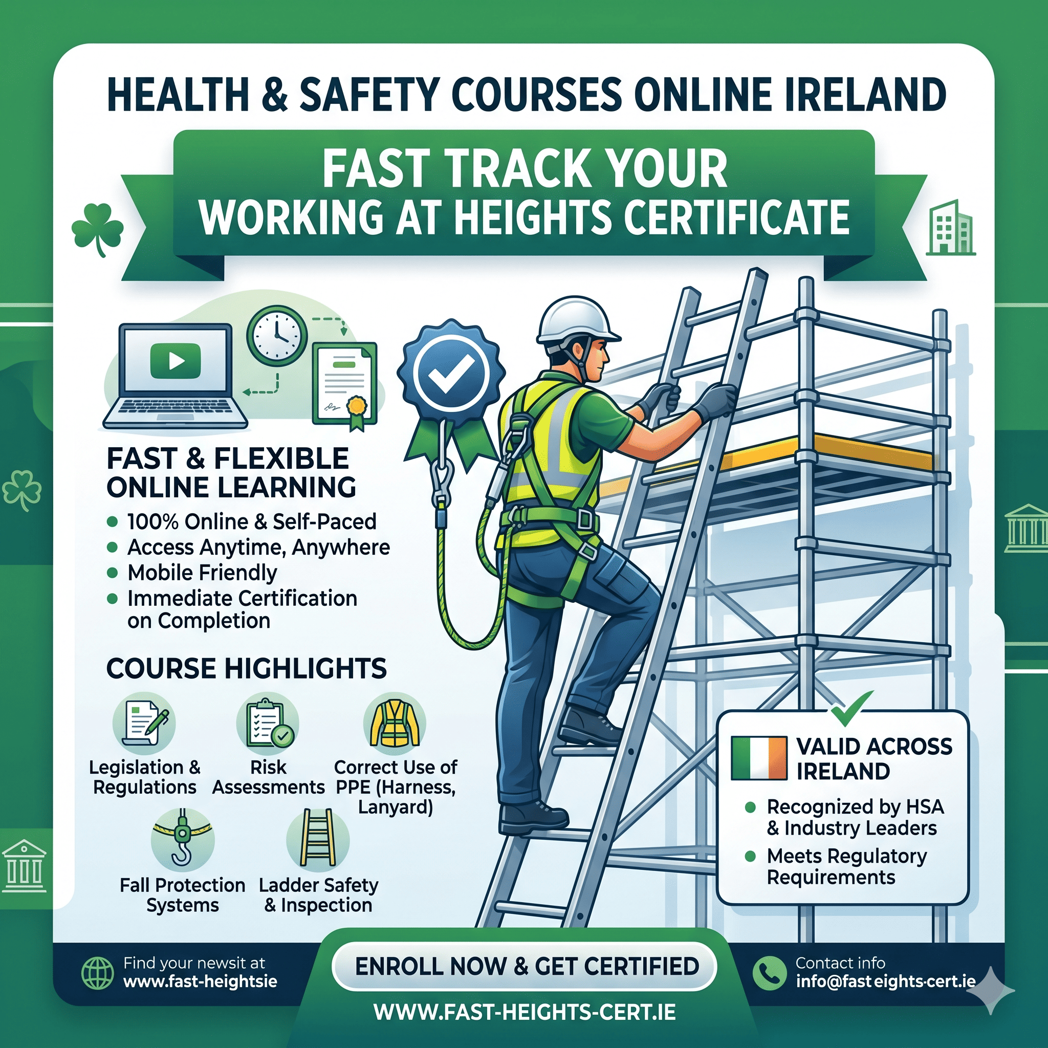 Health and Safety Courses Online Ireland: Fast Track Your Working at Heights Certificate