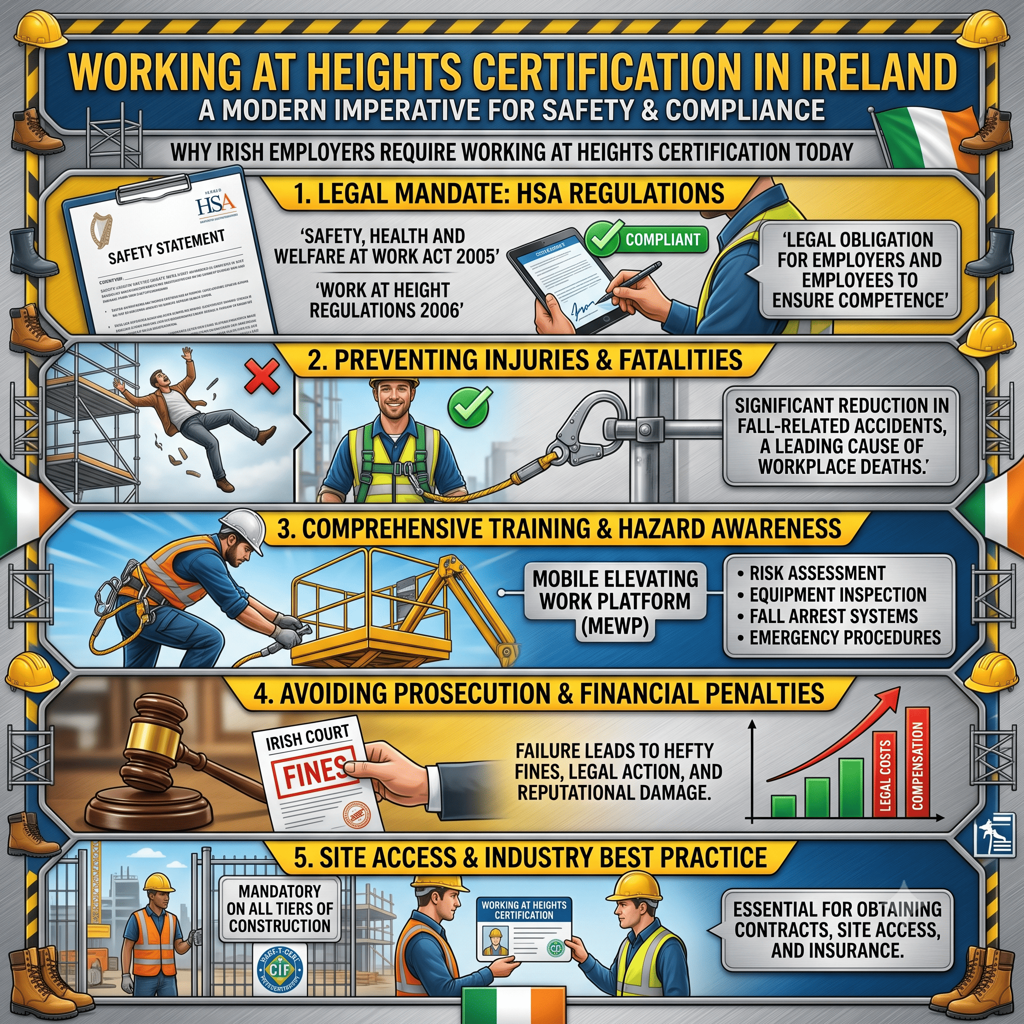 Why Irish Employers Require Working at Heights Certification Today