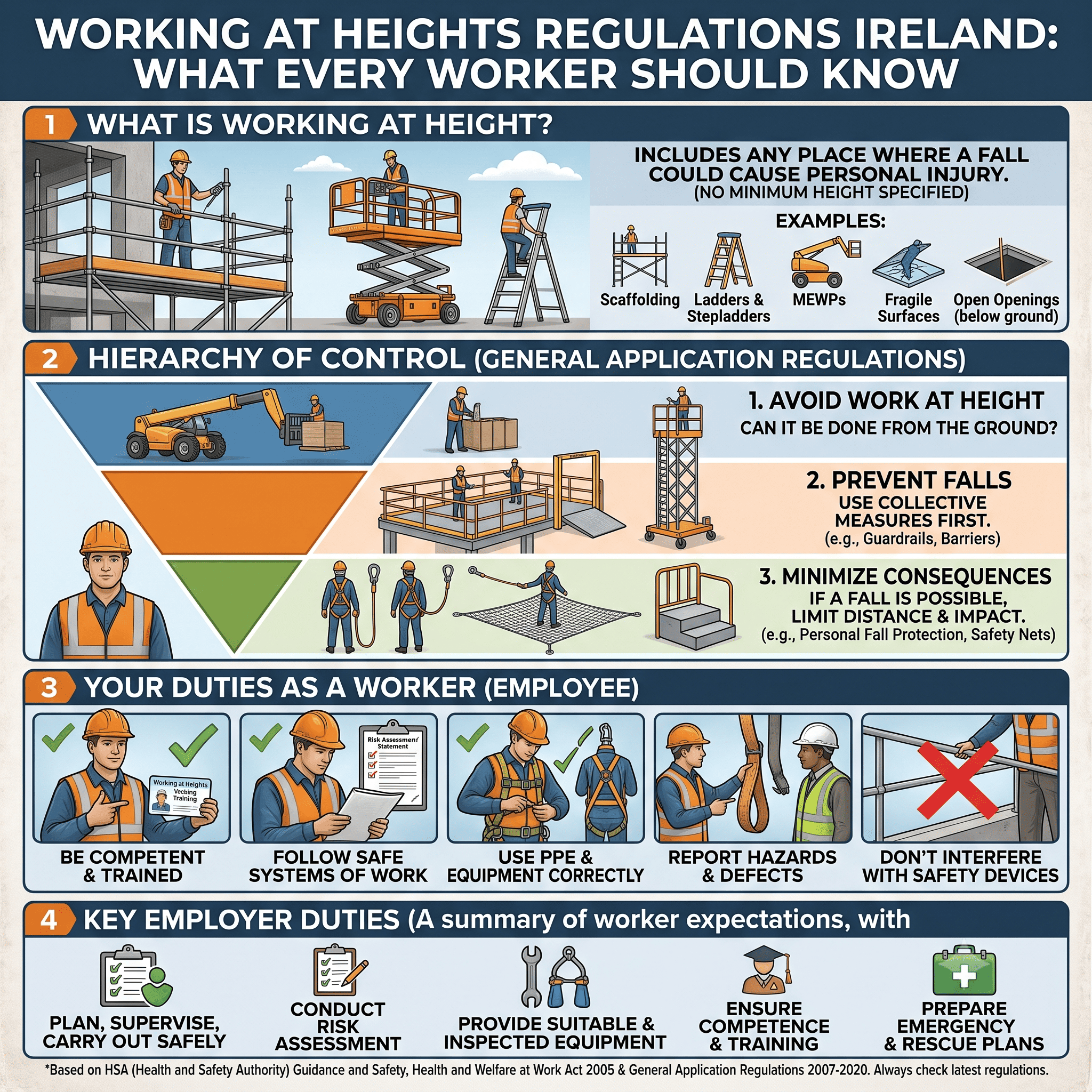 Working at Heights Regulations Ireland: What Every Worker Should Know