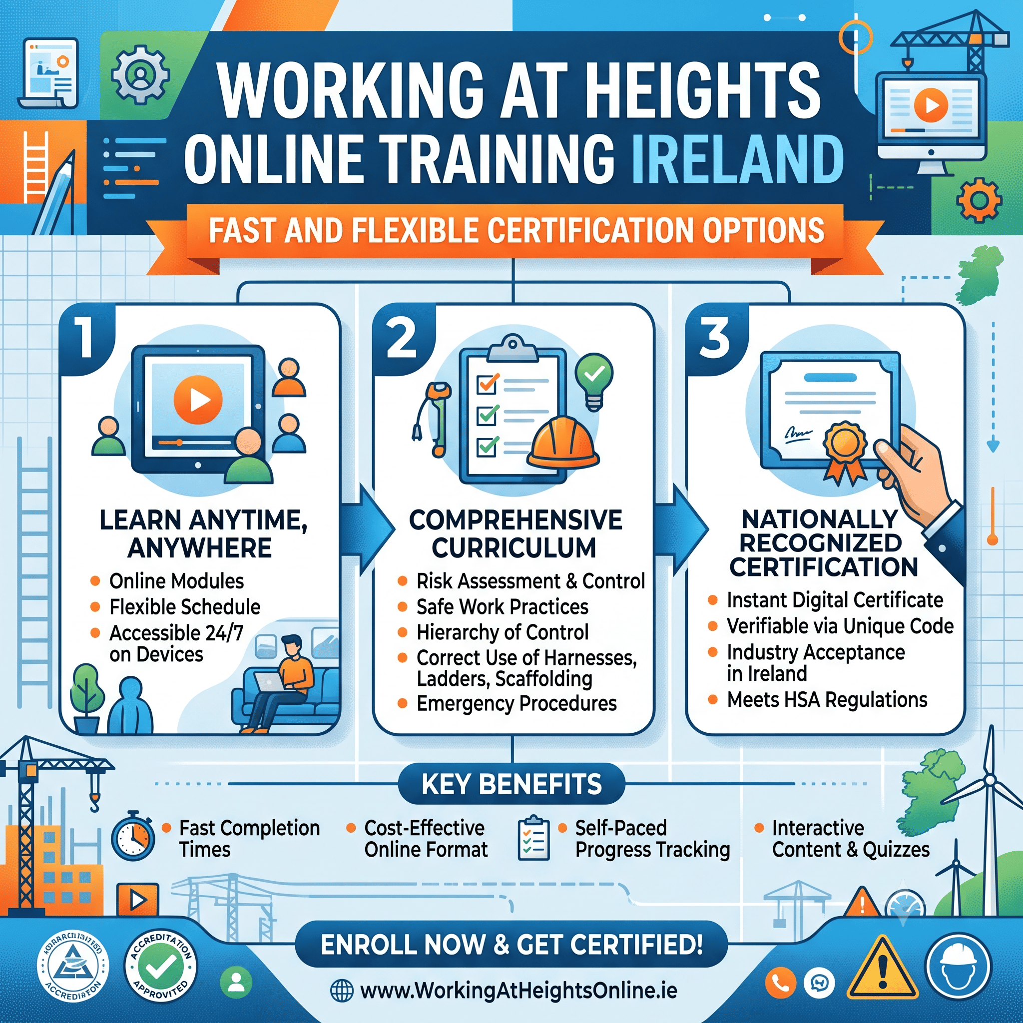 Working at Heights Online Training Ireland: Fast and Flexible Certification Options