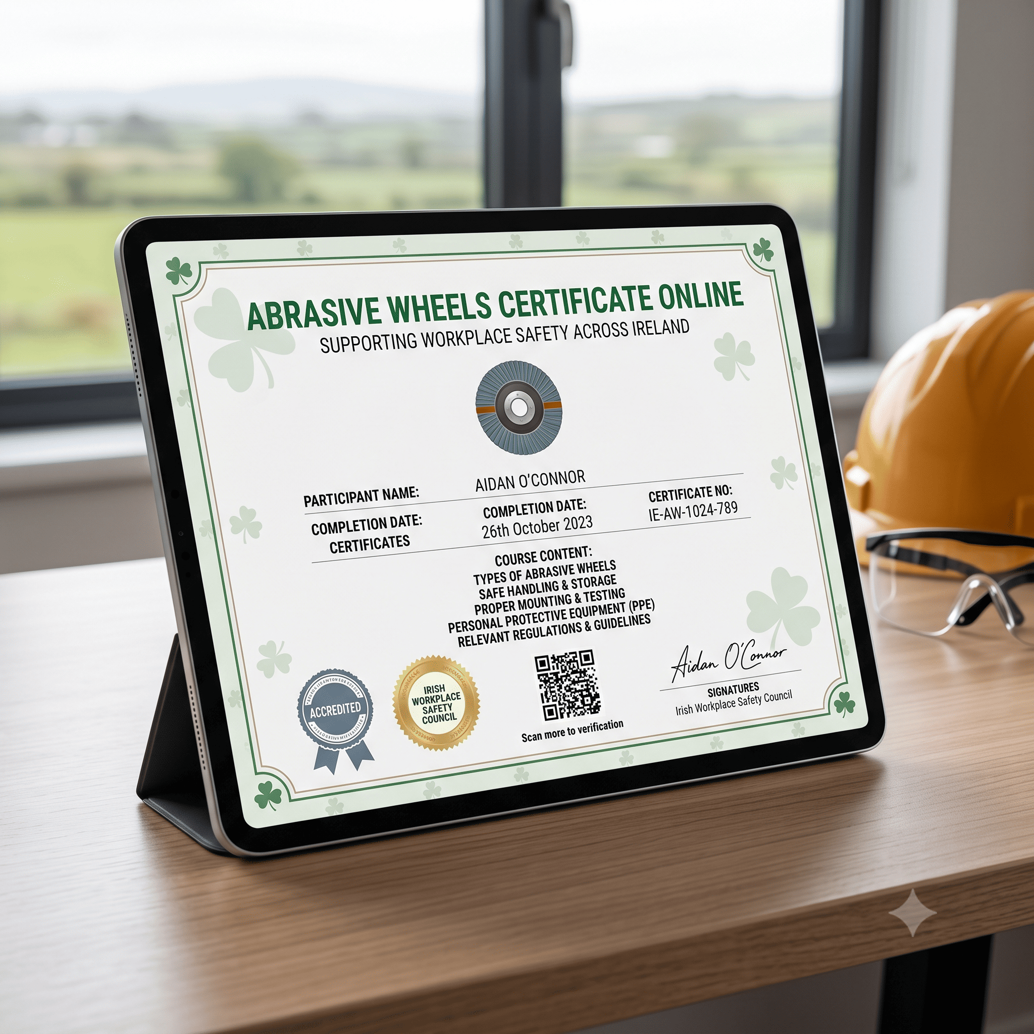 Abrasive Wheels Certificate Online: Supporting Workplace Safety Across Ireland