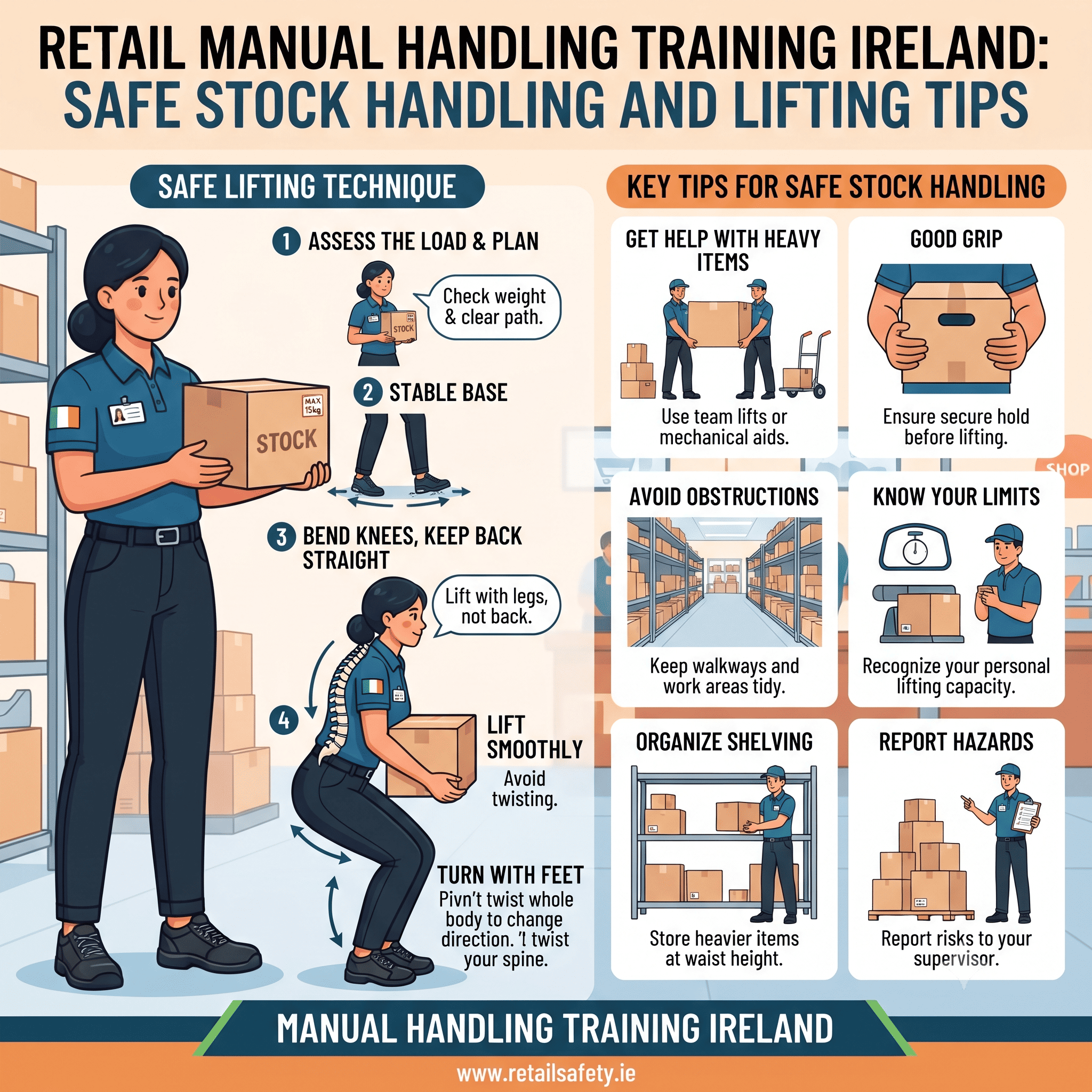 Retail Manual Handling Training Ireland: Safe Stock Handling and Lifting Tips