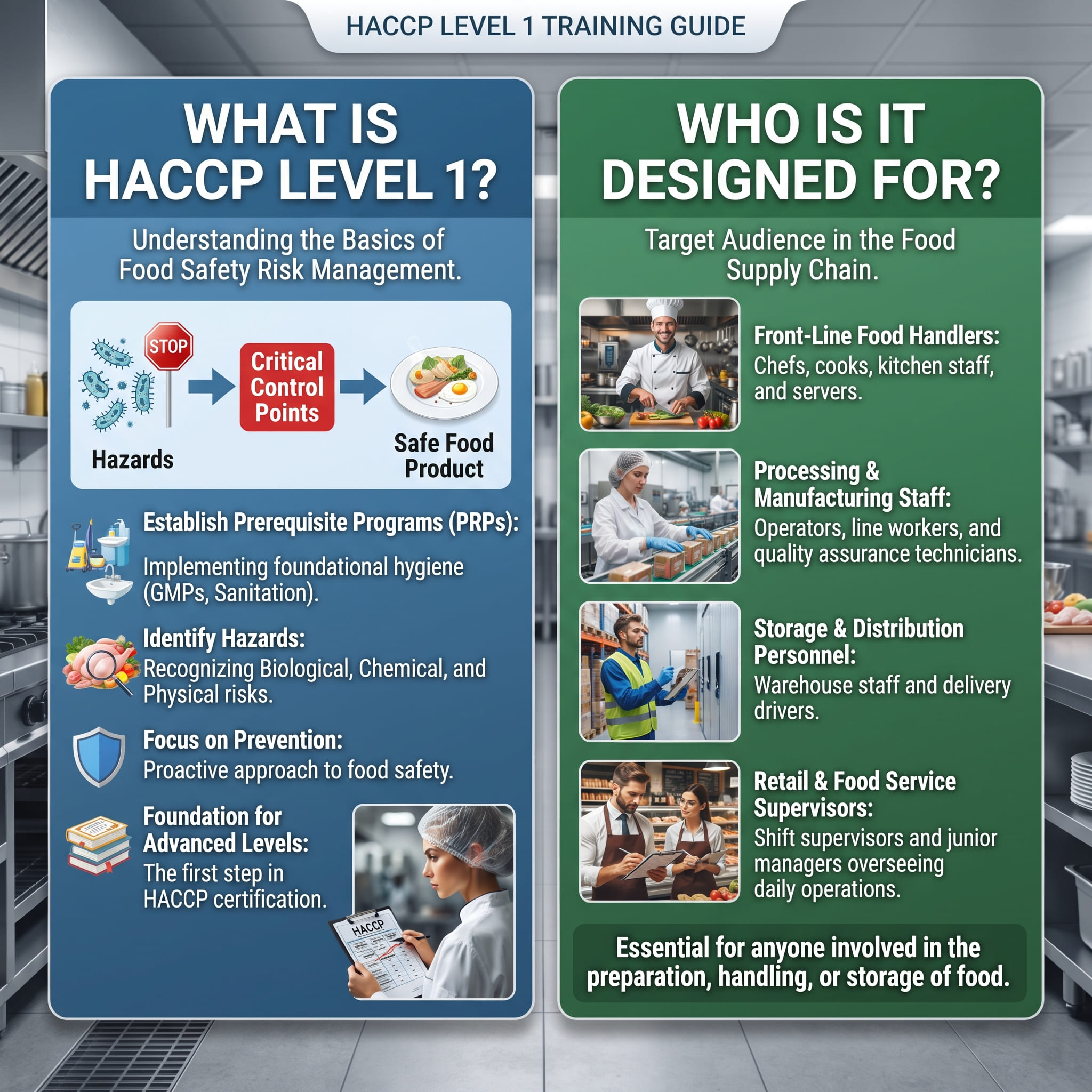 HACCP Level 1: What Is It and Who Is It Designed For?